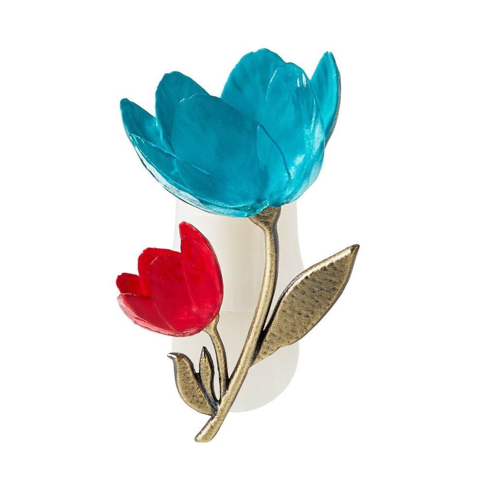 Pioneer Woman Fragrance Oil Diffuser Tulip Scent Charm Metal Floral Teal Red New